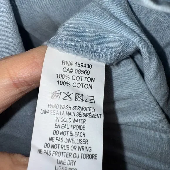 Elan Women’s Sienna Ruffle Mini Dress Blue Wash Ruffle feminine BOHO SMALL NWT - Picture 11 of 13